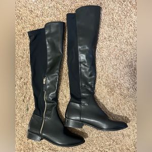💕 ALDO 👢 Genuine Leather over the knee stretch back Solonna boot size 9